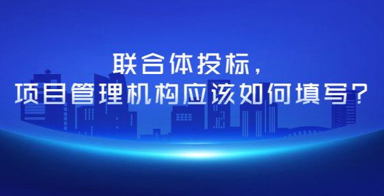 聯(lián)合體投標，項目管理機構(gòu)應(yīng)該如何填寫？