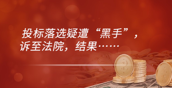 投標(biāo)落選疑遭“黑手”，訴至法院，結(jié)果……