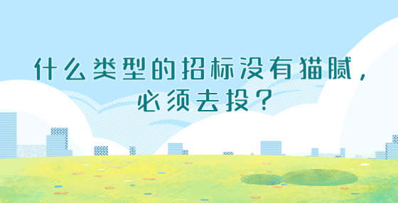 什么類型的招標沒有貓膩，必須去投？