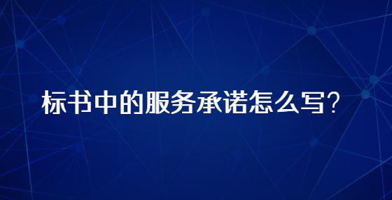 標(biāo)書中的服務(wù)承諾怎么寫？