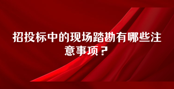 招投標(biāo)中的現(xiàn)場(chǎng)踏勘有哪些注意事項(xiàng)？