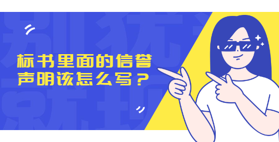標(biāo)書里面的信譽(yù)聲明該怎么寫？
