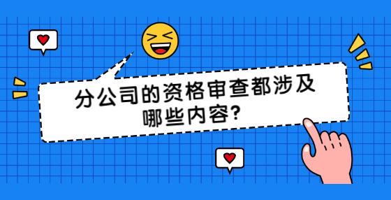 分公司的資格審查都涉及哪些內(nèi)容？