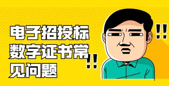 電子招投標(biāo)數(shù)字證書常見問題