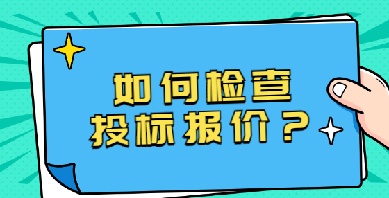 如何檢查投標(biāo)報價？