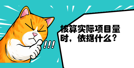 核算實(shí)際項(xiàng)目量時(shí)，依據(jù)什么？