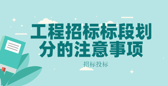工程招標標段劃分的注意事項