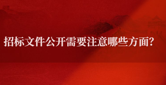 招標(biāo)文件公開需要注意哪些方面？