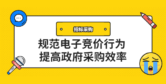 規(guī)范電子競(jìng)價(jià)行為 提高政府采購效率