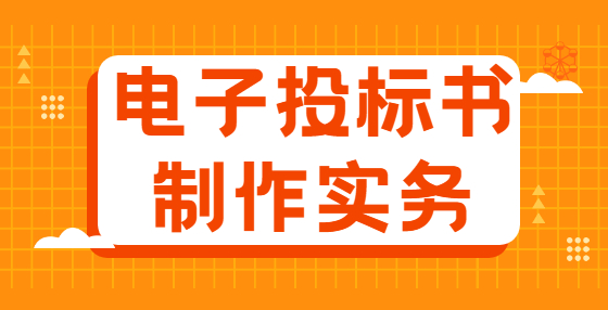 電子投標標書制作實務(wù)