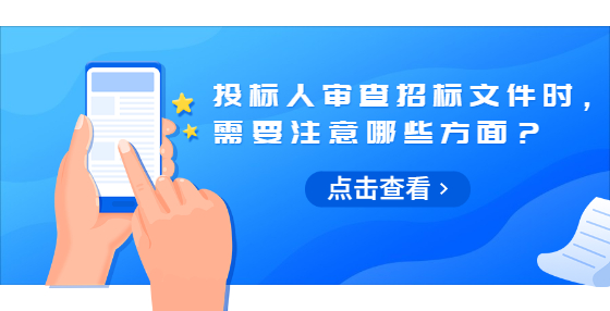 投標(biāo)人審查招標(biāo)文件時(shí)，需要注意哪些方面？