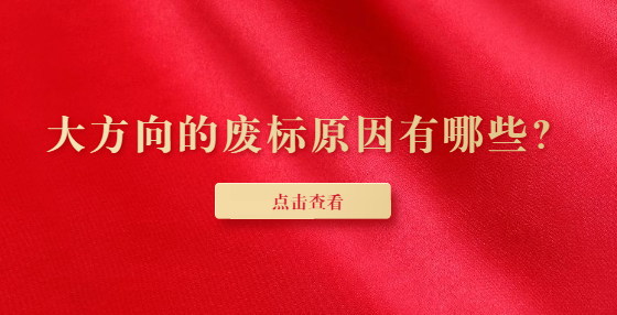 大方向的廢標(biāo)原因有哪些？