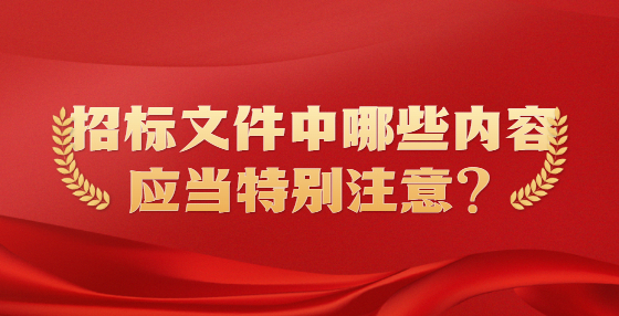 招標(biāo)文件中哪些內(nèi)容應(yīng)當(dāng)特別注意？