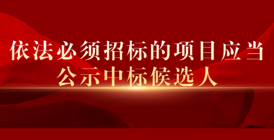 依法必須招標(biāo)的項目應(yīng)當(dāng)公示中標(biāo)候選人