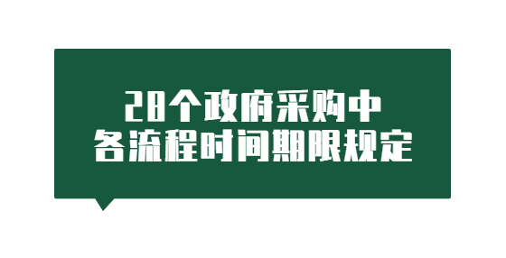28個(gè)政府采購中各流程時(shí)間期限規(guī)定