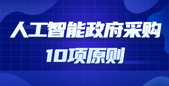 人工智能政府采購(gòu)10項(xiàng)原則