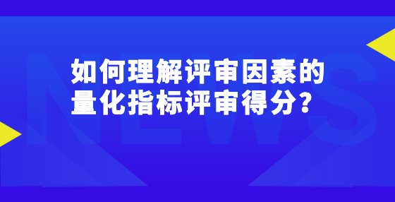 如何理解評審因素的量化指標評審得分？