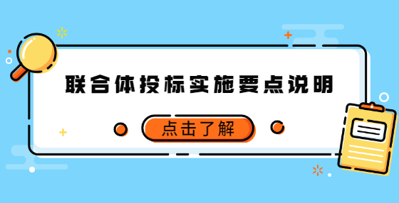 聯(lián)合體投標(biāo)實施要點(diǎn)說明