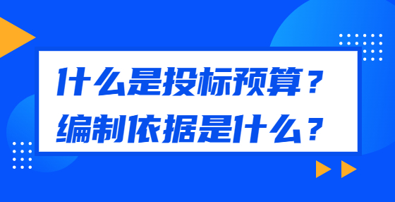 什么是投標(biāo)預(yù)算？編制依據(jù)是什么？