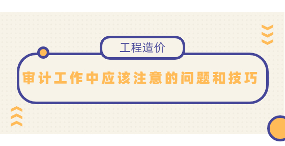 審計工作中應(yīng)該注意的問題和技巧