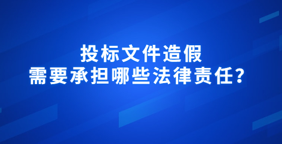 投標(biāo)文件造假需要承擔(dān)哪些法律責(zé)任？