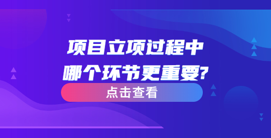 項目立項過程中哪個環(huán)節(jié)更重要?