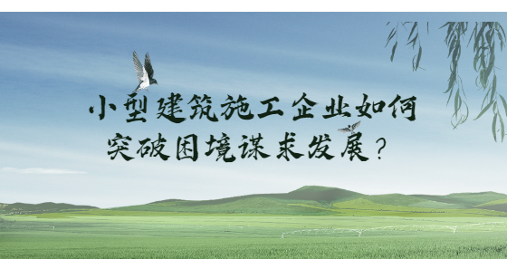 小型建筑施工企業(yè)如何突破困境謀求發(fā)展？