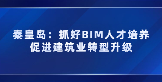 秦皇島：抓好BIM人才培養(yǎng) 促進建筑業(yè)轉(zhuǎn)型升級
