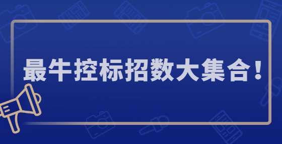 最牛控標(biāo)招數(shù)大集合！