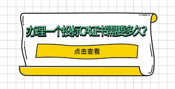辦理一個(gè)投標(biāo)CA證書(shū)需要多久？
