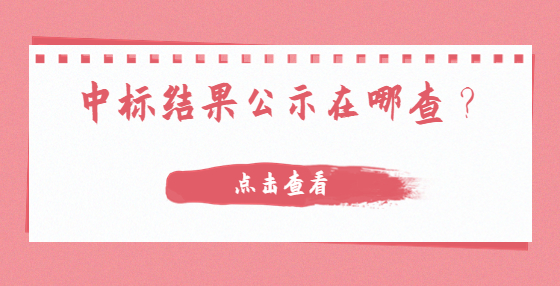 中標結果公示在哪查？