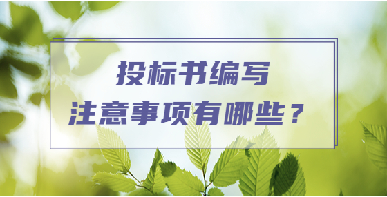 投標(biāo)書編寫注意事項有哪些？