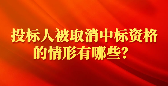 投標(biāo)人被取消中標(biāo)資格的情形有哪些？