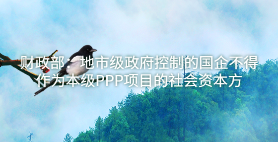 財(cái)政部：地市級(jí)政府控制的國企不得作為本級(jí)PPP項(xiàng)目的社會(huì)資本方
