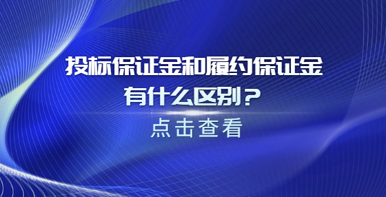 投標(biāo)保證金和履約保證金有什么區(qū)別？