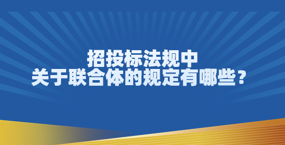 招投標(biāo)法規(guī)中關(guān)于聯(lián)合體的規(guī)定有哪些？