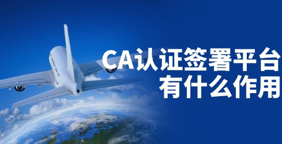 CA認(rèn)證簽署平臺(tái)有什么作用？
