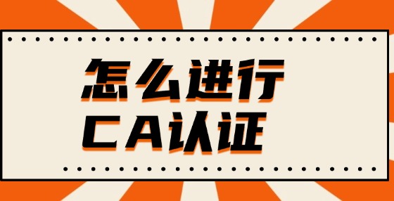 怎么進行CA認證？