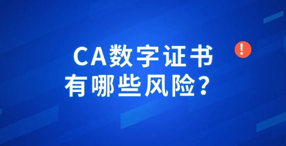 CA數(shù)字證書有哪些風(fēng)險(xiǎn)？