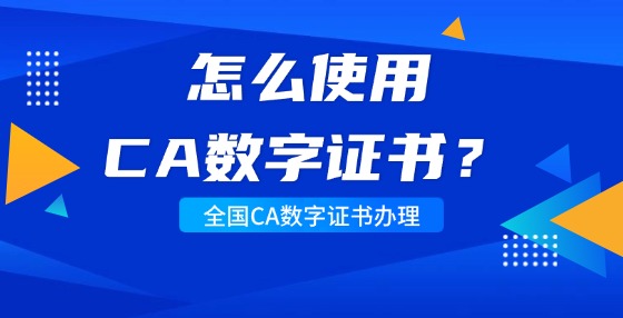 怎么使用CA數(shù)字證書？