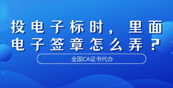 投電子標(biāo)時(shí)，里面電子簽章怎么弄？