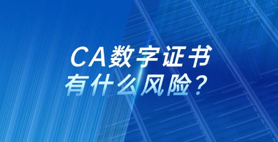 CA數(shù)字證書有什么風(fēng)險(xiǎn)？